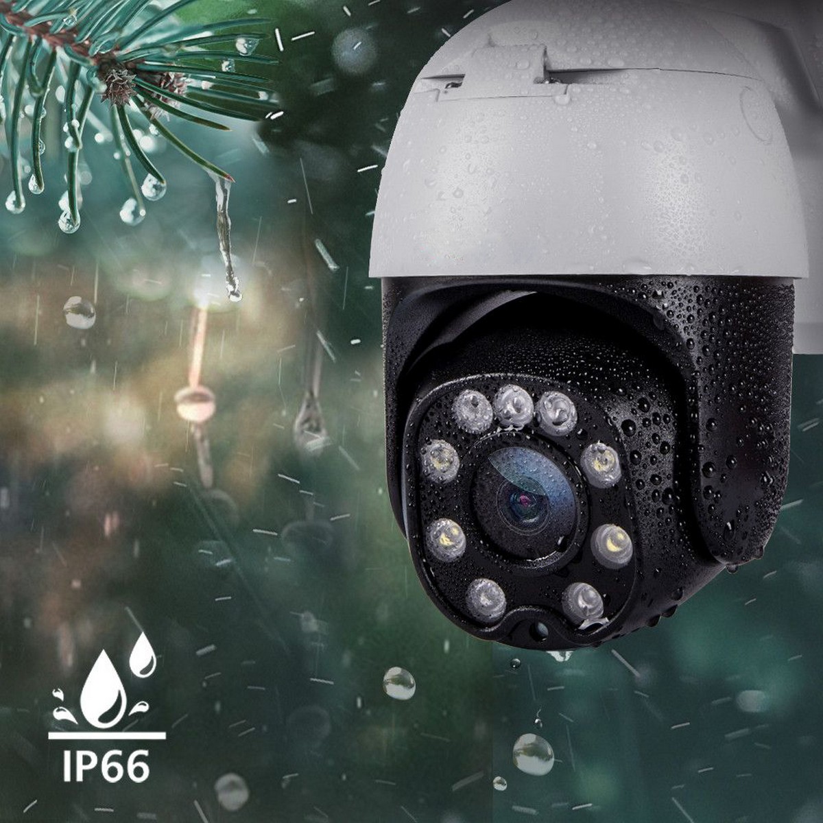 поворотная камера с панорамированием и наклоном IP66 водонепроницаемая