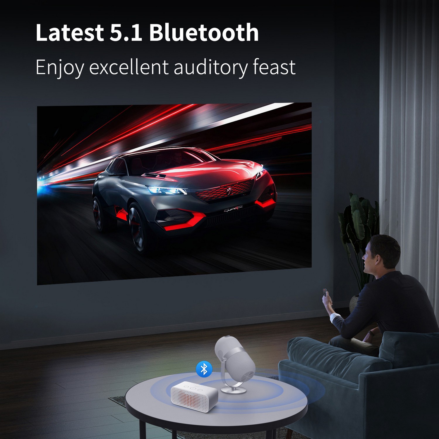 bluetooth wifi проектор мини 4k портативный