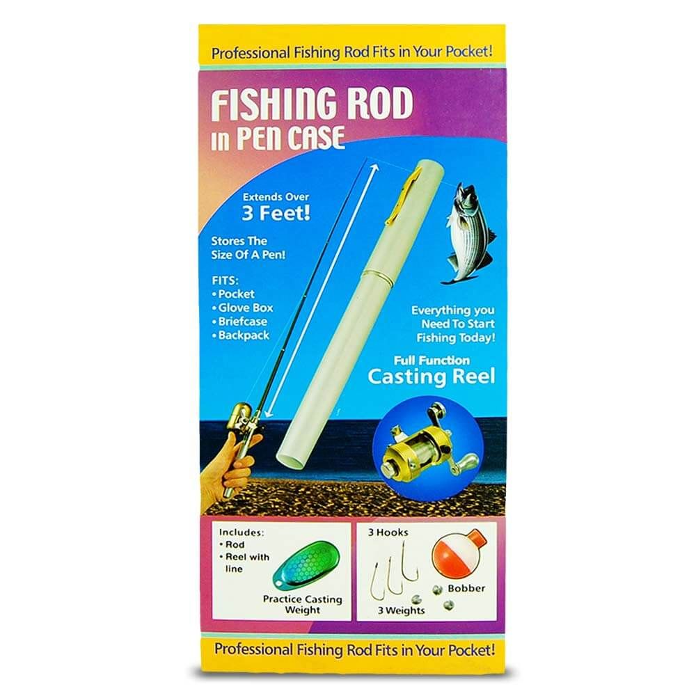 Мини удочка для рыбалки с катушкой в ручке - телескопическая до 1 метра