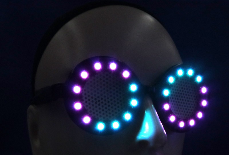 киберпанк светящиеся очки рейв вечеринка дизайн
