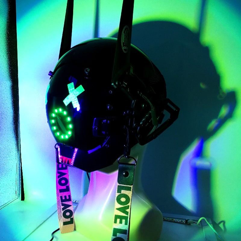 светодиодный шлем для вечеринок со светодиодной подсветкой