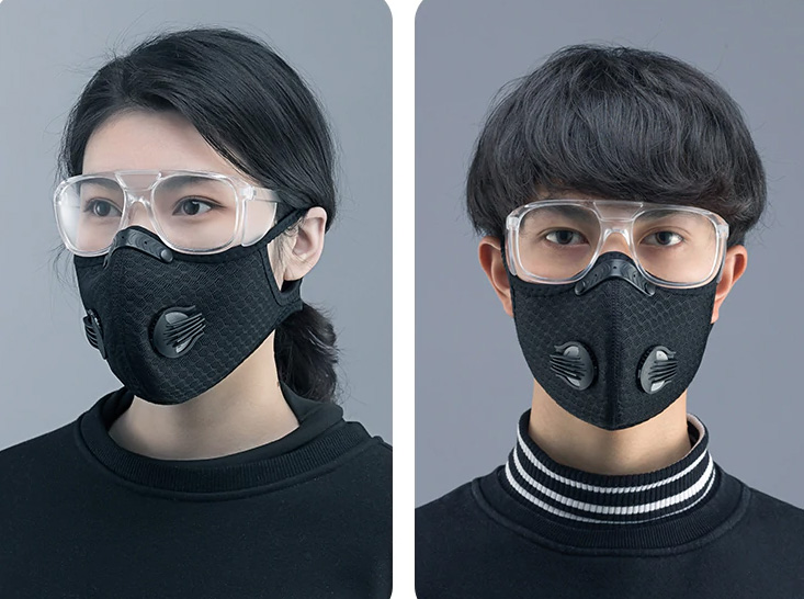 защитные очки с маской от вируса короны