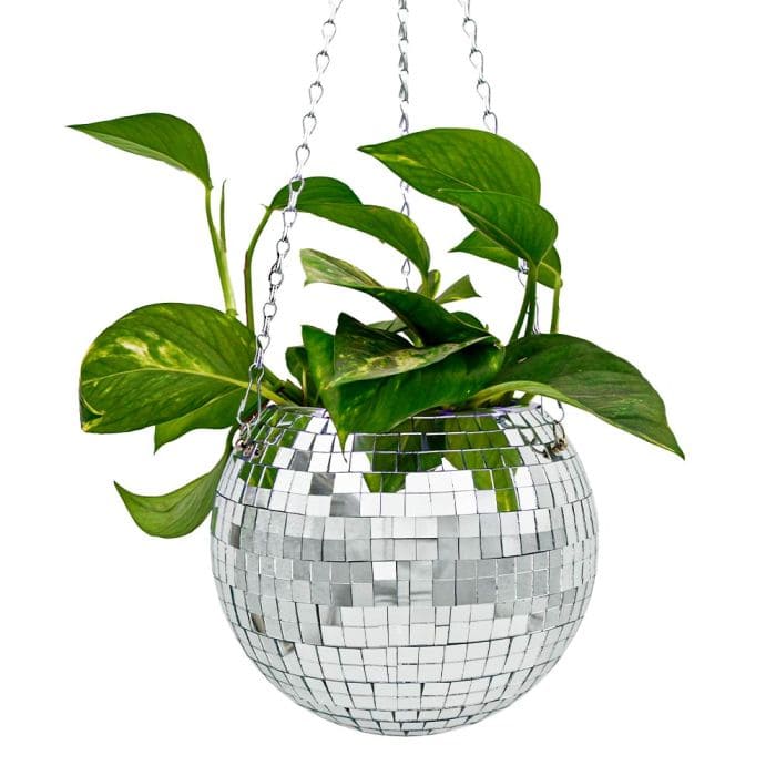 диско-шар держатель для растений зеркальный шар