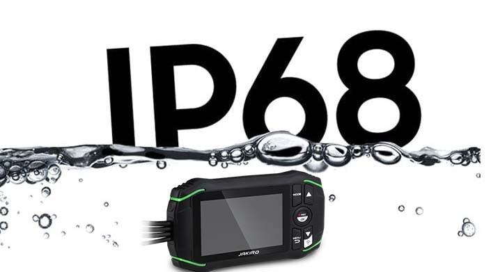 Защита IP68 - водонепроницаемая + пыленепроницаемая камера на мотоцикле