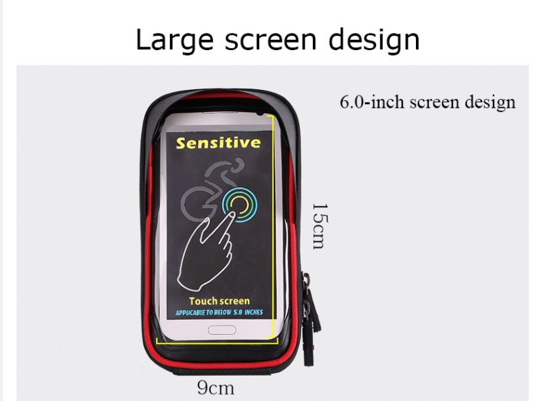 велосипедная сумка с сенсорным экраном из ТПУ с большим экраном