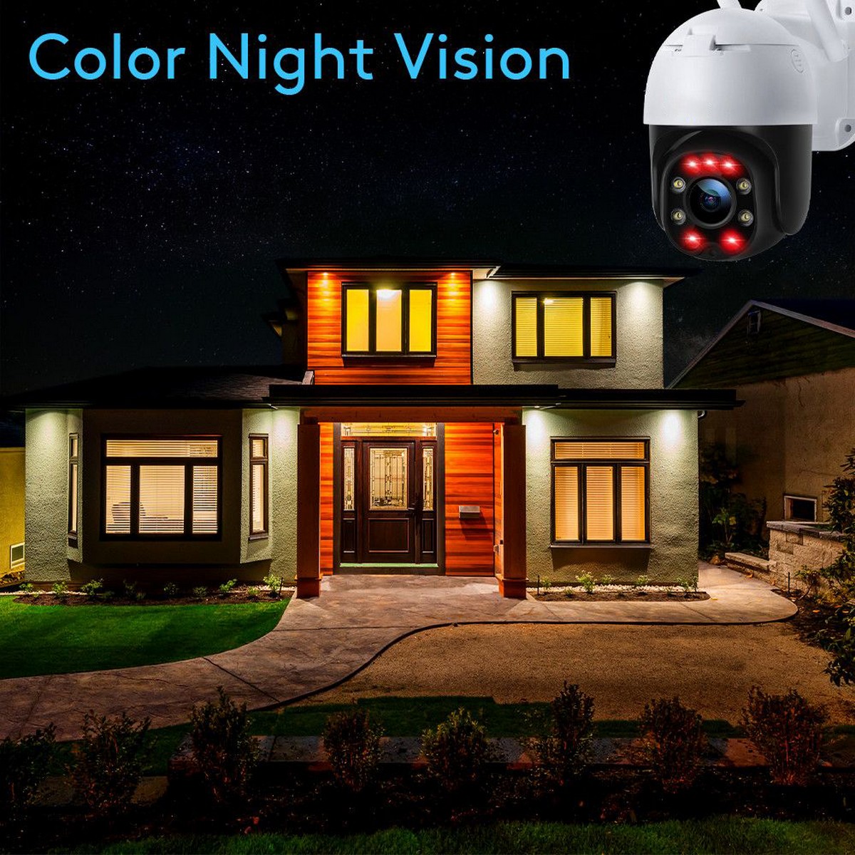 ip-камера безопасности ночного видения - цветные светодиоды