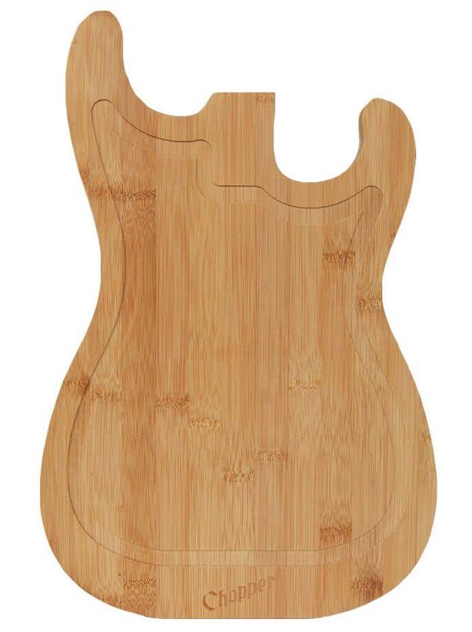 деревянная разделочная доска в виде гитары