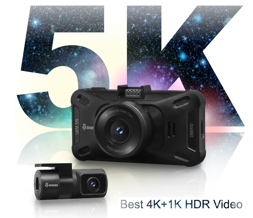 лучший видеорегистратор 4k 5k автомобильная камера двойной DOD GS980D