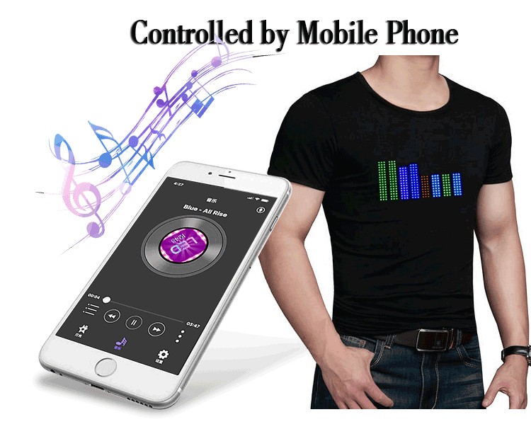 светодиодная рубашка программируемый смартфон мобильный телефон