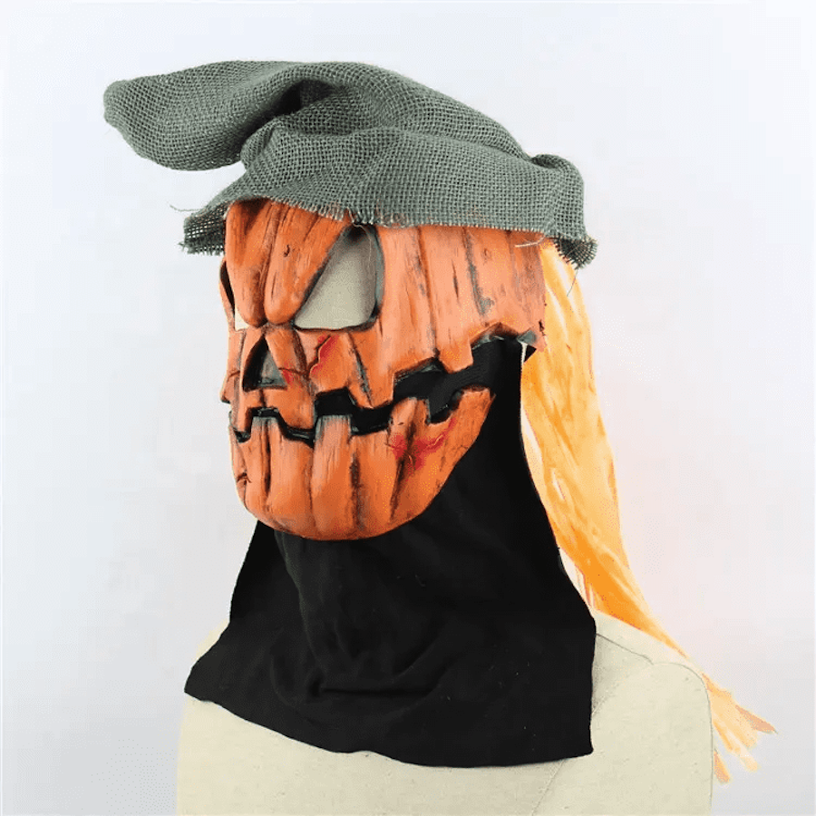 Хэллоуинская тыква страшная маска для лица
