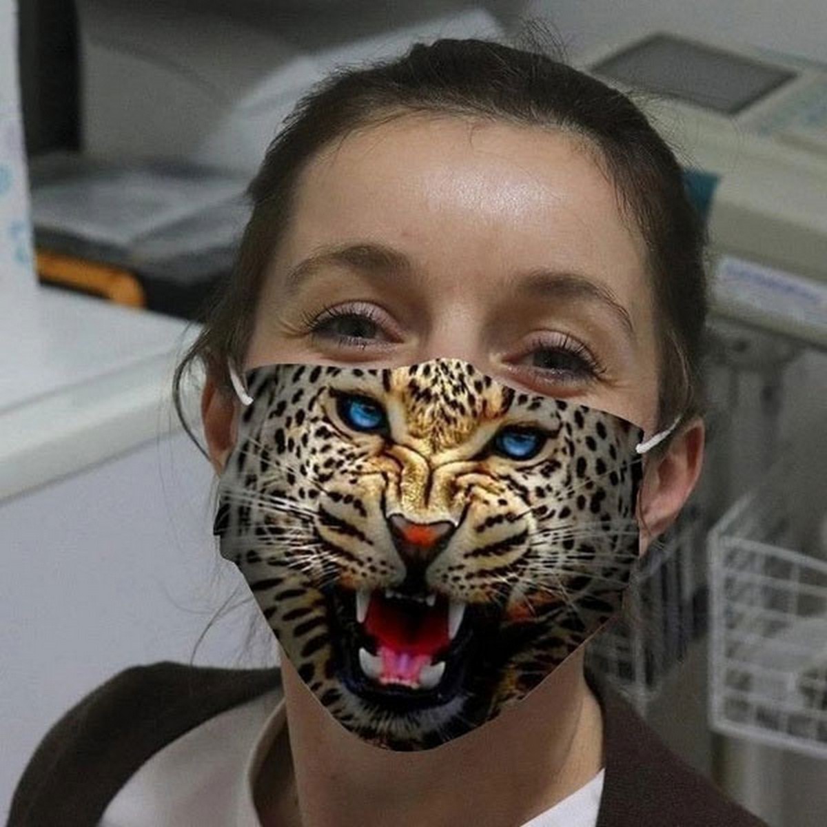 леопардовая маска для лица