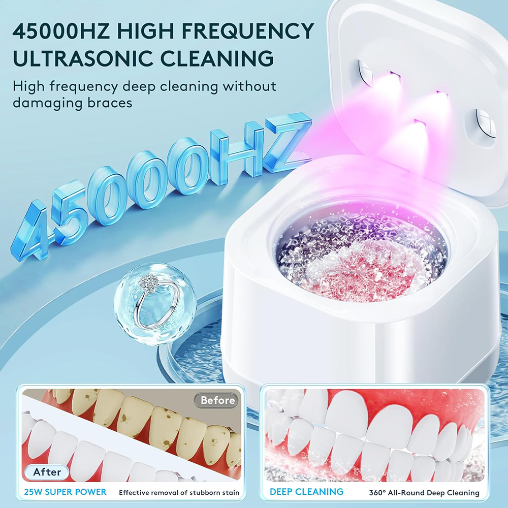 Очиститель зубных протезов - чистка щеткой, звуковой очиститель фиксаторов приборов