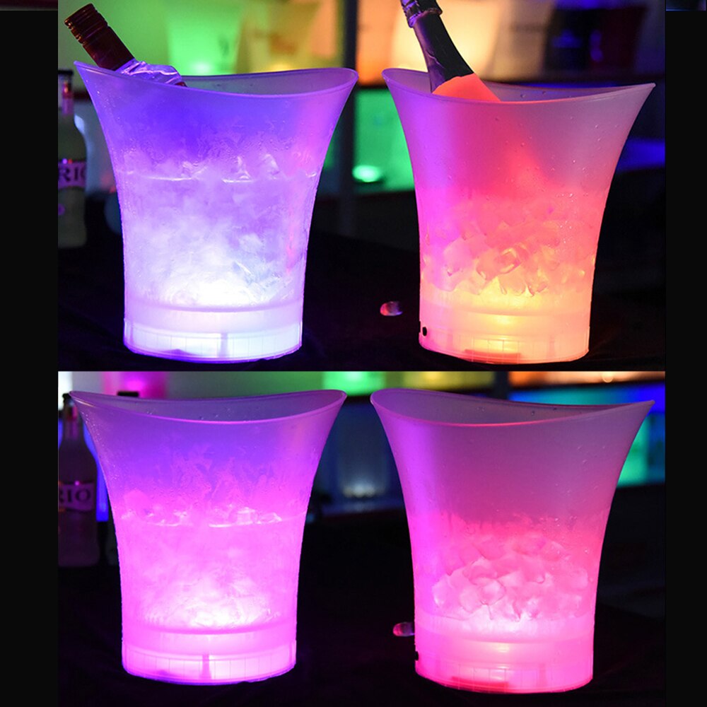 светодиодное ведерко со льдом для освещения бутылок и напитков