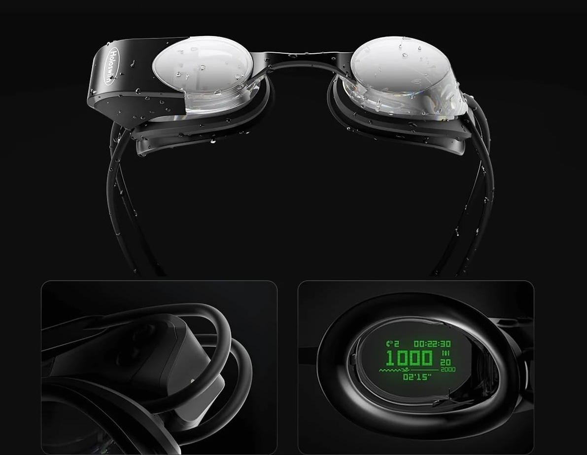 умные плавательные очки для плавания в виртуальной реальности с дисплеем