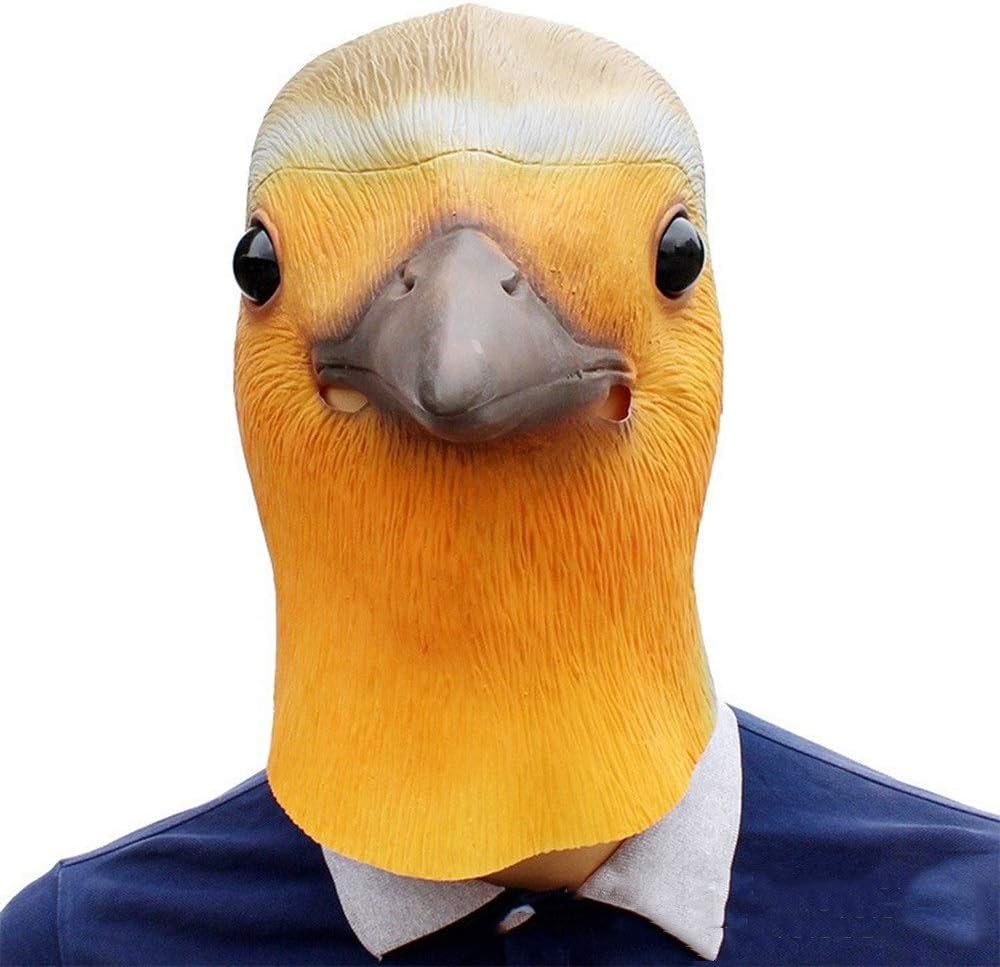 Силиконовая маска для лица и головы в виде птицы