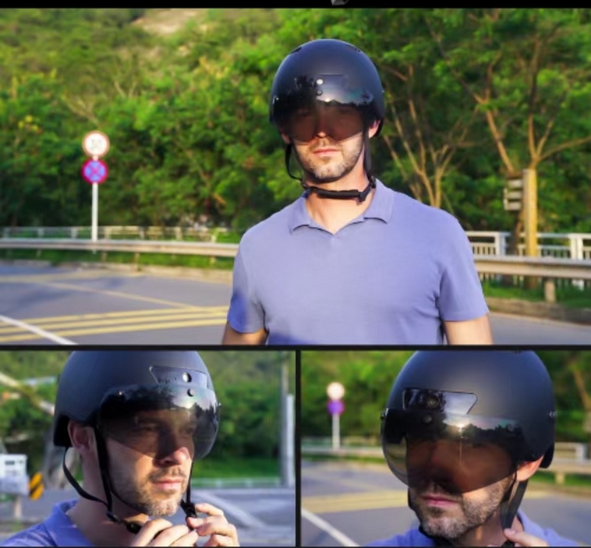 дорожный велосипедный шлем с поворотниками