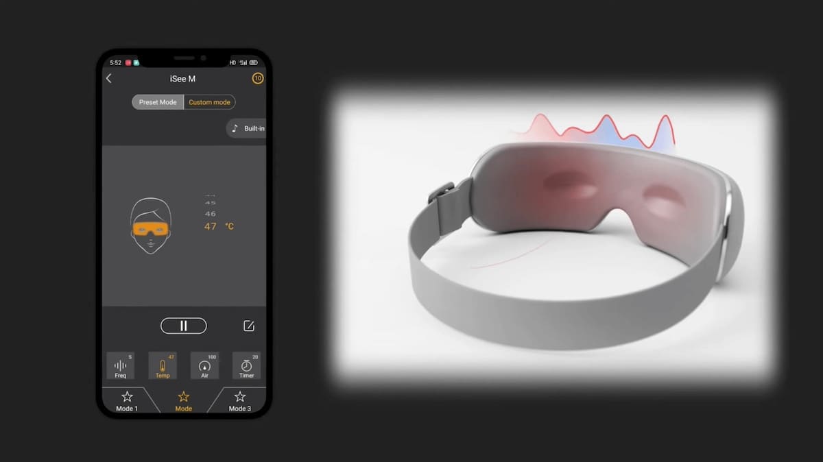 Вибрирующие очки с интеллектуальными технологиями и Bluetooth-соединением.