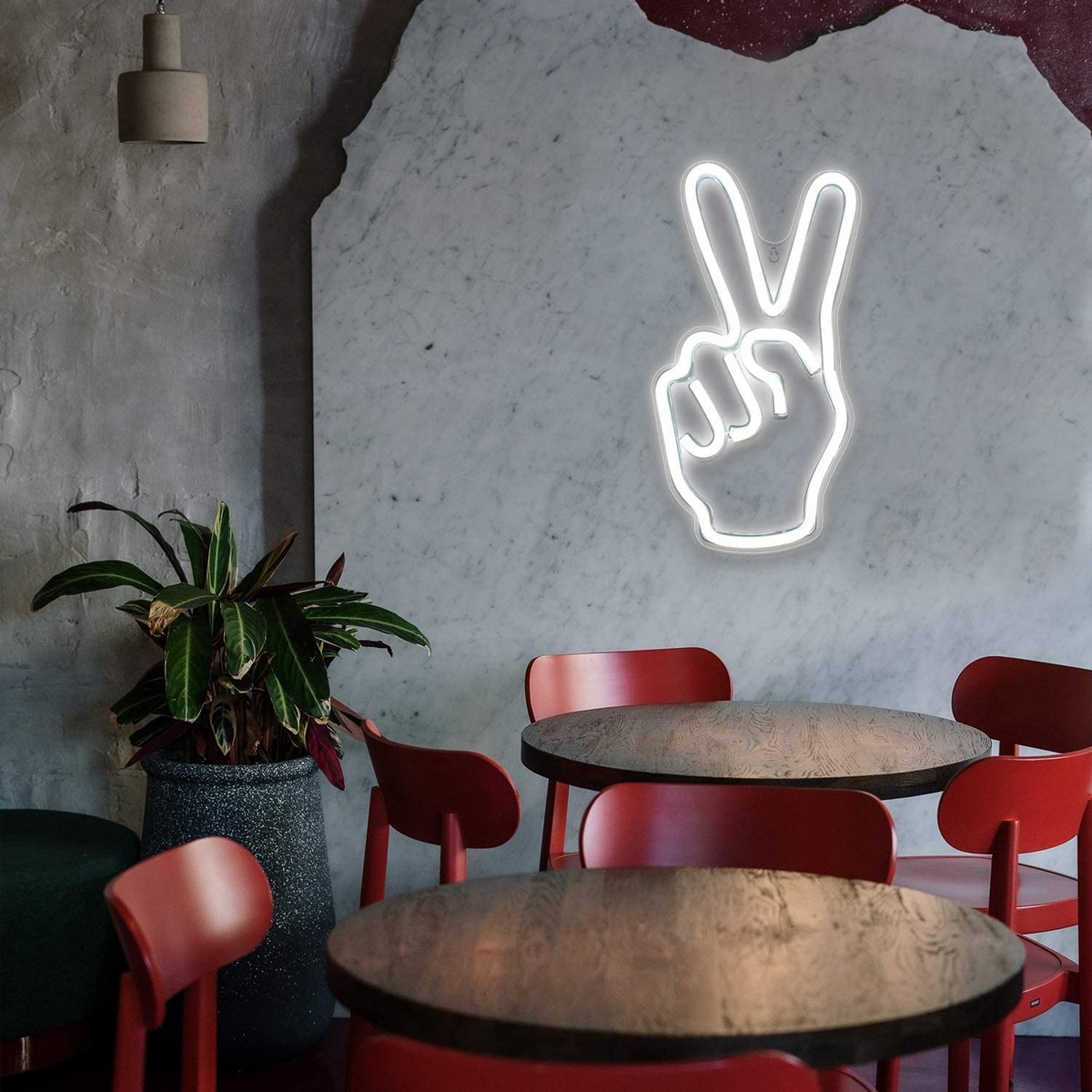 неоновая реклама мирная стена светодиодный логотип
