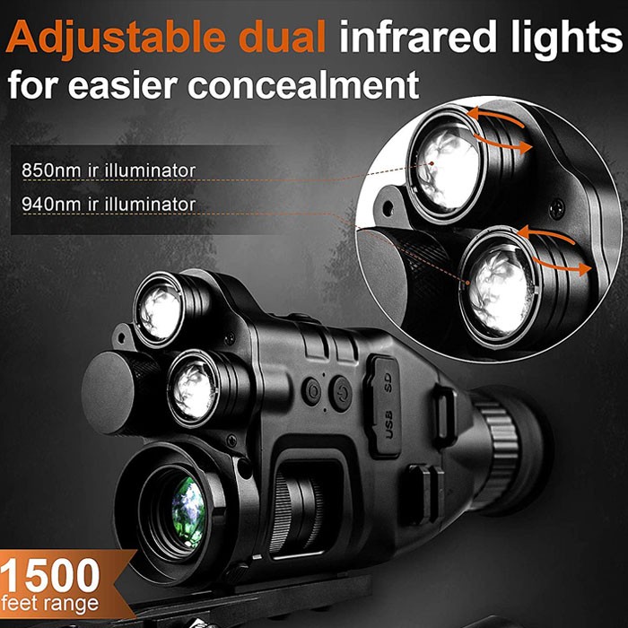 бинокуляр ночного видения 850нм и 940нм ИК двойной инфракрасный свет