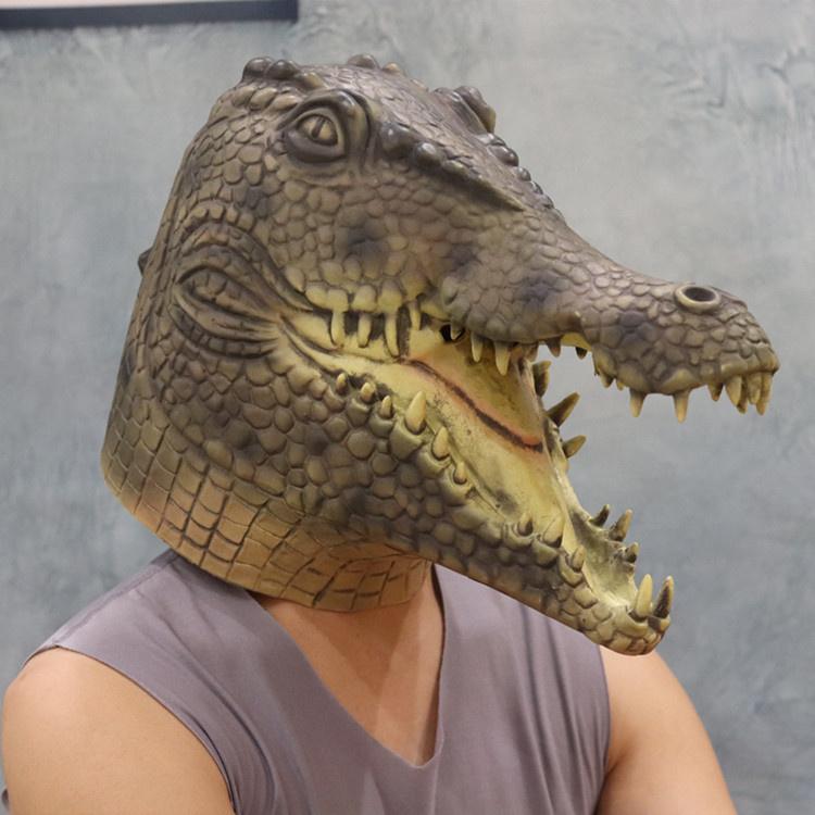 маска аллигатора на Хэллоуин крокодил маска для лица и головы