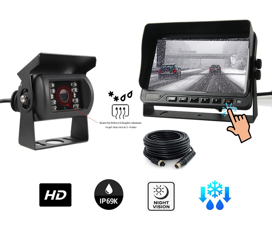 Комплект камер - задняя автомобильная HD-камера DEFROST + 7-дюймовый водонепроницаемый монитор