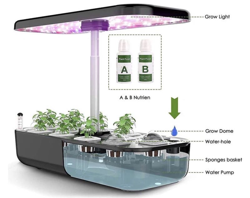 LED GROW лампа (гидропоника) для выращивания растений - Комплект из 12 капсул