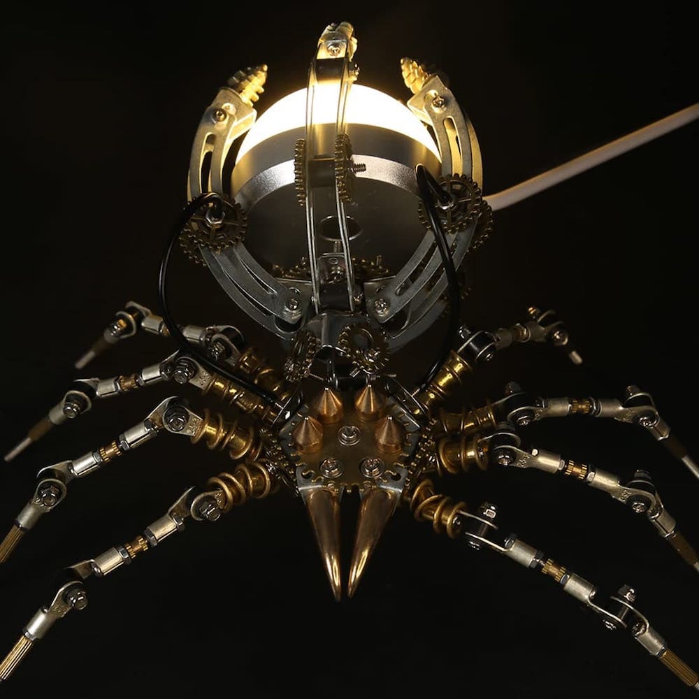 3D модель металлического пазла паука