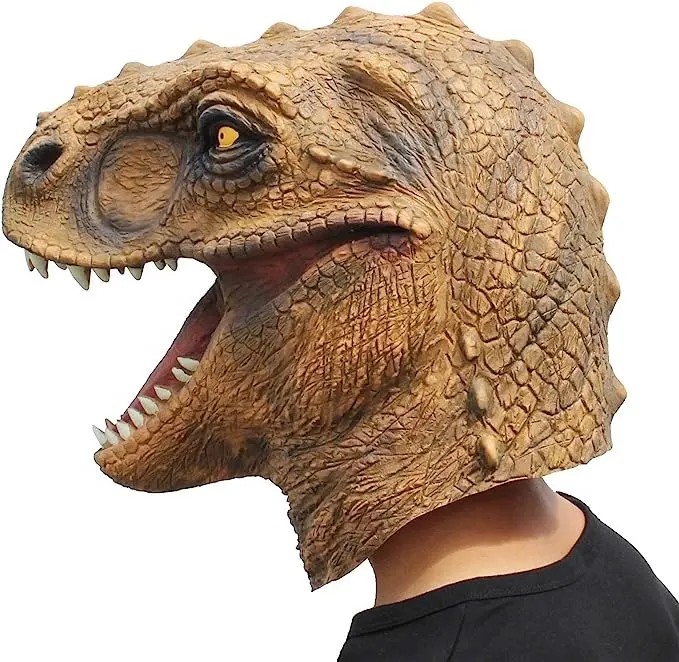 Маска на Хэллоуин, силиконовая маска динозавра Т Рекса, маска для головы динозавра