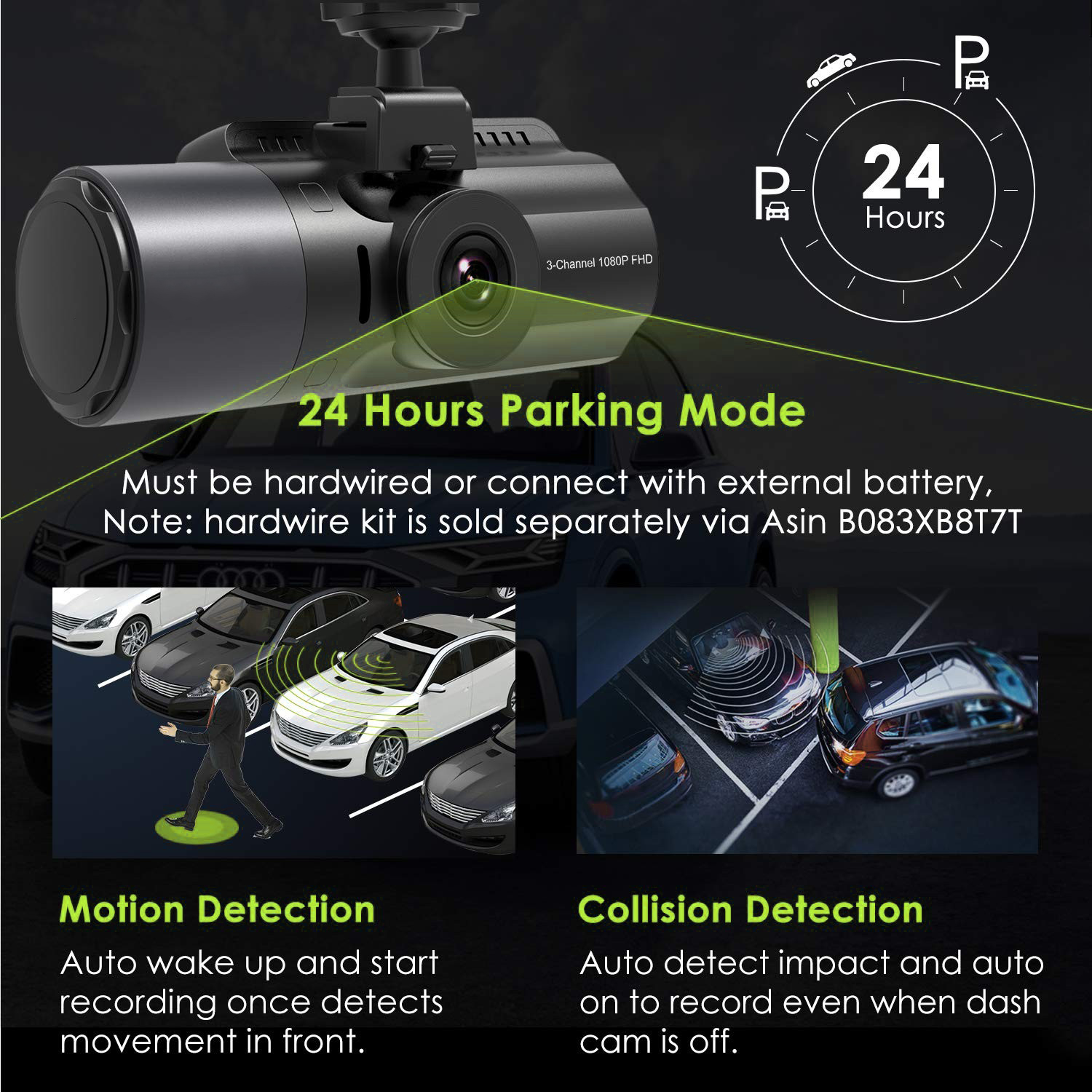 Автомобильная камера Profio S12 режим парковки
