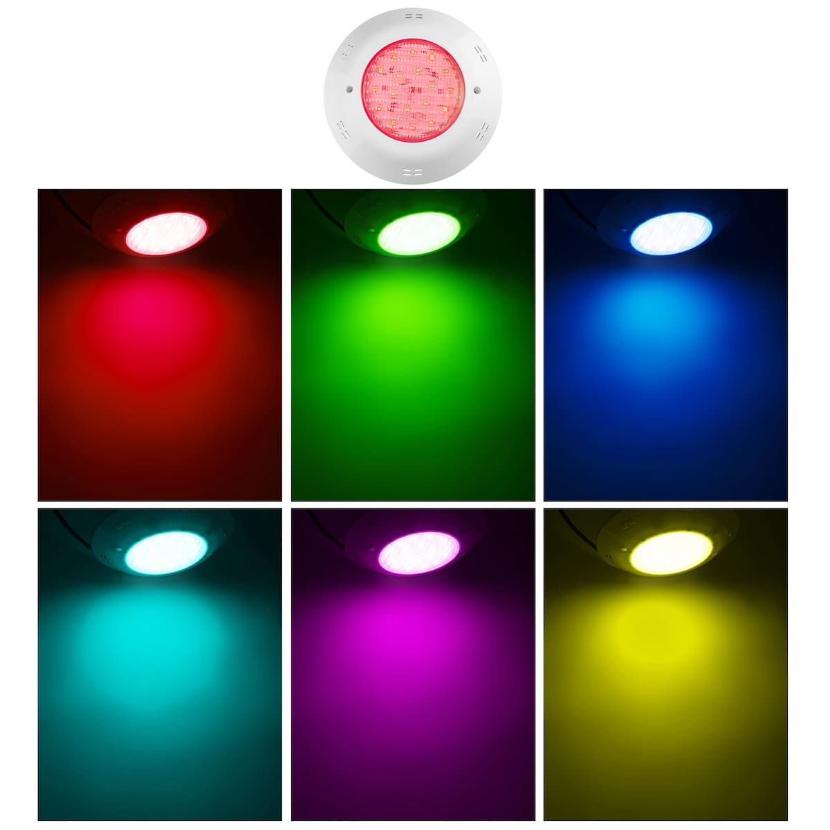 водонепроницаемый светодиодный светильник для бассейна, красочное освещение бассейна RGB