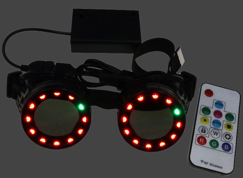 стимпанк готические очки led rave party дизайн