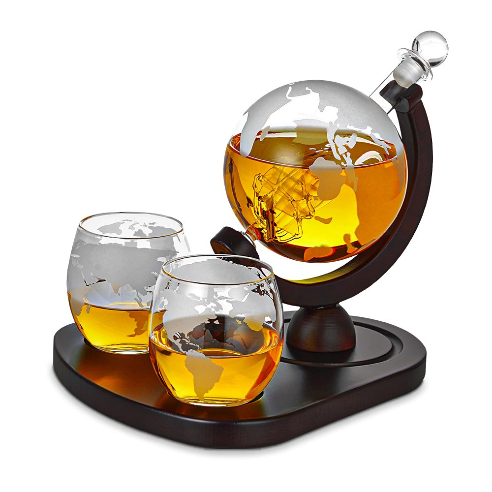 графины для виски Globe - набор стаканов для виски