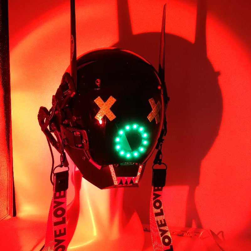 Шлем со светодиодной маской Luminous Cyberpunk